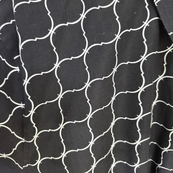 Talbots Black and White Geometric Blouse Size 18 - Picture 3 of 5